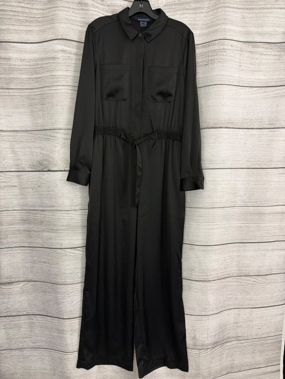 French Connection Enid Crepe 70's Jumpsuit Size L